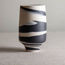 Load image into Gallery viewer, Black and White Porcelain Vessel
