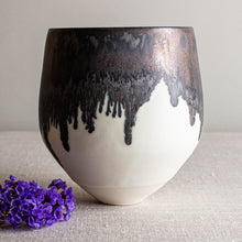 Load image into Gallery viewer, Bronze and White Glazed Vessel 10
