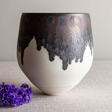 Load image into Gallery viewer, Bronze and White Glazed Vessel 10
