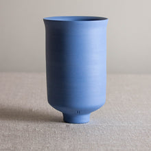 Load image into Gallery viewer, Blue Porcelain Footed Vessel
