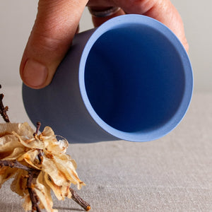 Blue Porcelain Footed Vessel