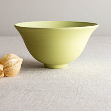 Load image into Gallery viewer, Chartreuse Porcelain Vessel with Flared Rim
