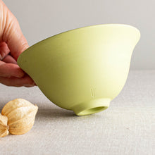 Load image into Gallery viewer, Chartreuse Porcelain Vessel with Flared Rim
