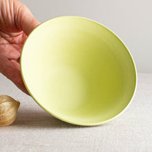 Load image into Gallery viewer, Chartreuse Porcelain Vessel with Flared Rim
