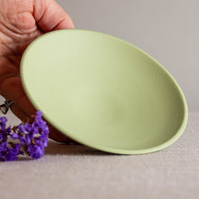 Load image into Gallery viewer, Pea Green Porcelain Footed Vessel
