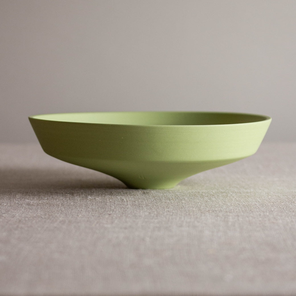 Pea Green Porcelain Vessel 9