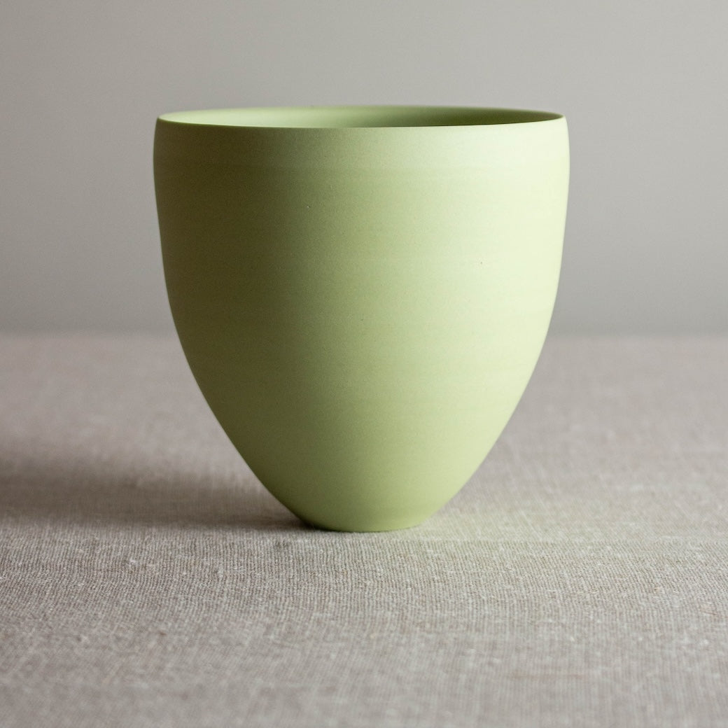 Pea Green Porcelain Vessel 10