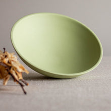 Load image into Gallery viewer, Pea Green Porcelain Open Form Vessel
