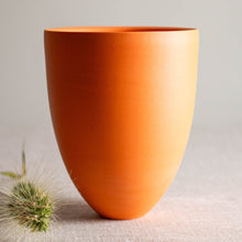 Load image into Gallery viewer, Tall Orange Porcelain Vessel
