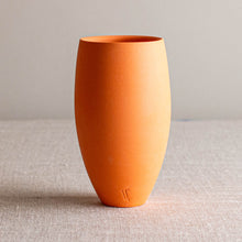 Load image into Gallery viewer, Orange Porcelain Vase Form
