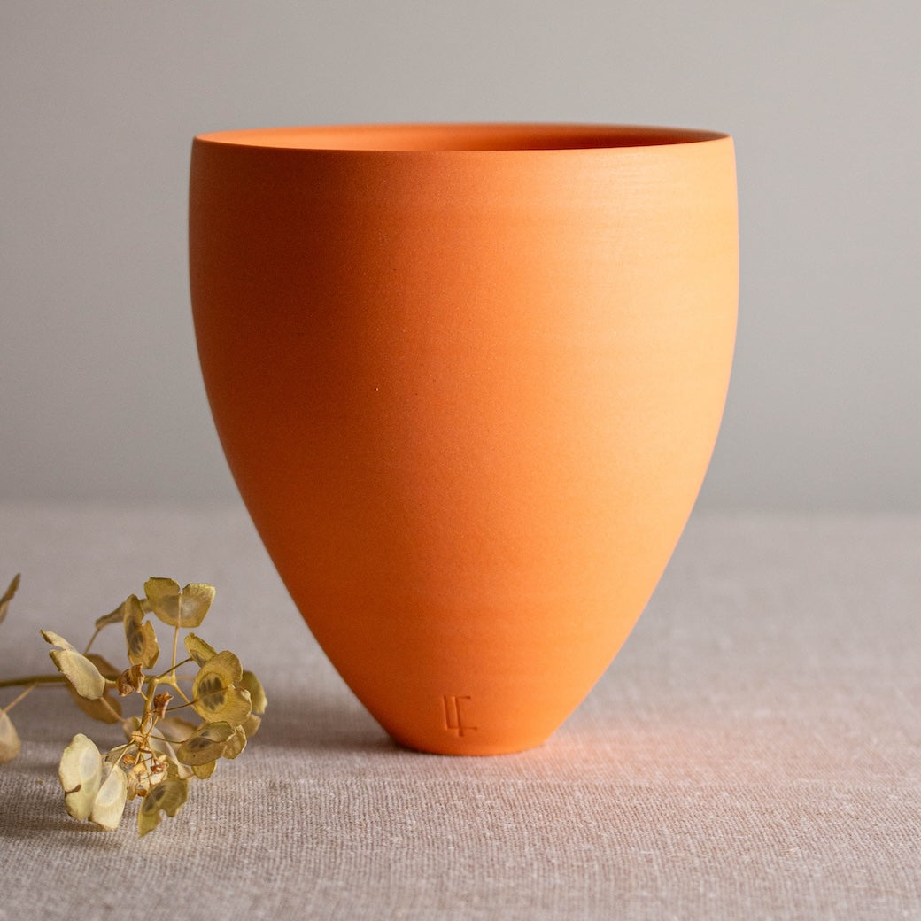 Orange Porcelain Vessel 6