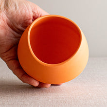 Load image into Gallery viewer, Orange Porcelain Vessel with Altered Rim
