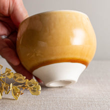 Load image into Gallery viewer, Butterscotch Glazed Small Tea Bowl Form
