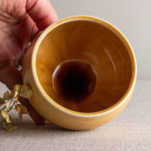 Load image into Gallery viewer, Butterscotch Glazed Small Tea Bowl Form
