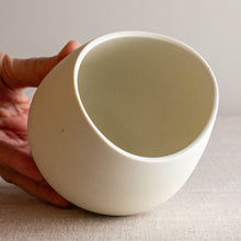Load image into Gallery viewer, Crystalline White Matte glazed Vessel with Altered Rim
