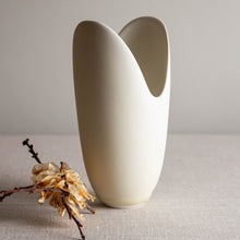 Load image into Gallery viewer, Vessel with Deeply Carved Rim in Matte Ivory
