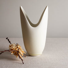 Load image into Gallery viewer, Vessel with Deeply Carved Rim in Matte Ivory
