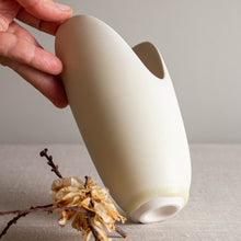 Load image into Gallery viewer, Vessel with Deeply Carved Rim in Matte Ivory
