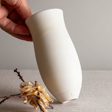 Load image into Gallery viewer, Vase Form with Flared Rim in Matte Ivory
