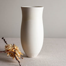 Load image into Gallery viewer, Vase Form with Flared Rim in Matte Ivory
