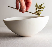 Load image into Gallery viewer, Matte White Vessel with High and Low Rim

