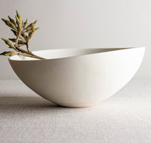 Load image into Gallery viewer, Matte White Vessel with High and Low Rim
