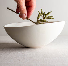 Load image into Gallery viewer, Matte White Vessel with High and Low Rim
