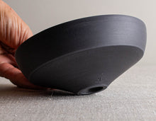 Load image into Gallery viewer, Black Porcelain Vessel with Angled Sides
