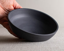 Load image into Gallery viewer, Black Porcelain Vessel with Angled Sides
