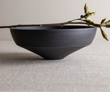 Load image into Gallery viewer, Black Porcelain Vessel with Angled Sides
