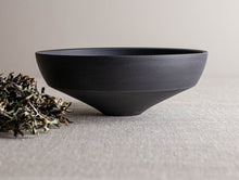 Load image into Gallery viewer, Black Porcelain Vessel with Angled Sides
