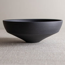 Load image into Gallery viewer, Black Porcelain Vessel with Angled Sides
