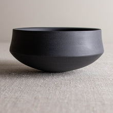 Load image into Gallery viewer, Black Porcelain Vessel with Rounded Bottom
