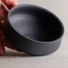 Load image into Gallery viewer, Black Porcelain Vessel with Rounded Bottom
