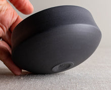 Load image into Gallery viewer, Black Porcelain Vessel with Rounded Bottom
