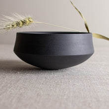 Load image into Gallery viewer, Black Porcelain Vessel with Rounded Bottom
