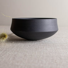 Load image into Gallery viewer, Black Porcelain Vessel with Rounded Bottom

