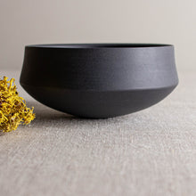 Load image into Gallery viewer, Black Porcelain Vessel with Rounded Bottom
