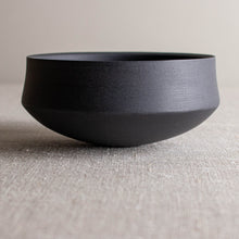 Load image into Gallery viewer, Black Porcelain Vessel with Rounded Bottom
