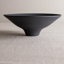 Load image into Gallery viewer, Black Porcelain Open Form Vessel
