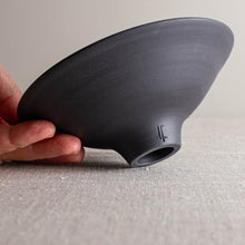 Load image into Gallery viewer, Black Porcelain Open Form Vessel
