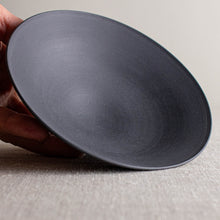Load image into Gallery viewer, Black Porcelain Open Form Vessel
