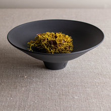Load image into Gallery viewer, Black Porcelain Open Form Vessel
