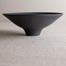 Load image into Gallery viewer, Black Porcelain Open Form Vessel
