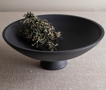 Load image into Gallery viewer, Black Porcelain Vessel with Flared Foot
