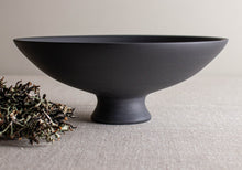 Load image into Gallery viewer, Black Porcelain Vessel with Flared Foot
