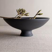 Load image into Gallery viewer, Black Porcelain Vessel with Flared Foot
