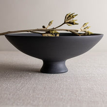 Load image into Gallery viewer, Black Porcelain Vessel with Flared Foot

