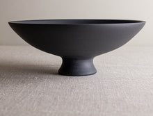 Load image into Gallery viewer, Black Porcelain Vessel with Flared Foot
