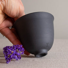 Load image into Gallery viewer, Small Black Porcelain Vessel 9
